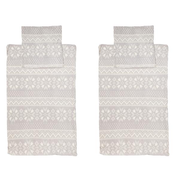 Microflanell Bettwäsche 4tlg. Norwegerprint grau - 109300100000 - 1 - 588px