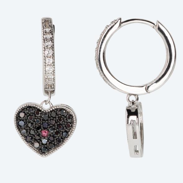Herz-Ohrhänger 925 Sterling Silber Spinell - 109373600000 - 1 - 588px