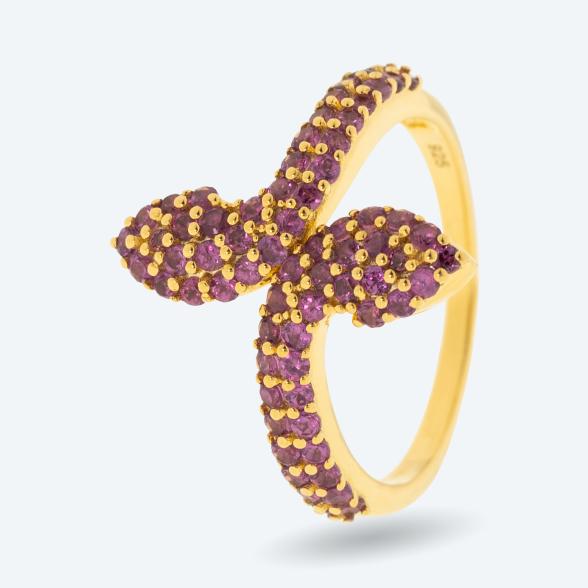 Ring 925 St. Silber vergoldet Rhodolith 16 - 109439300001 - 1 - 588px