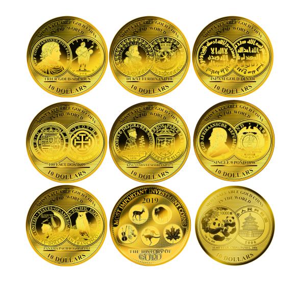 9er Set XL-Goldmünzen Wertvollste Münzen III - 109578800000 - 1 - 588px