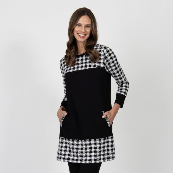 VANESSA STYLE Damen-Longshirt schwarz/weiß - 109808600000 - 1 - 588px