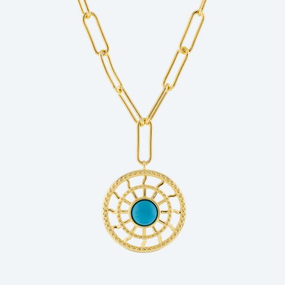 Anhänger mit Kette Bronze verg. Türkis synthetisch - 109815700000 - 1 - 588px