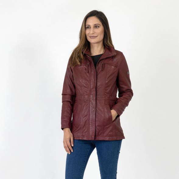 OTTO KERN Damen-Lederjacke 'Helene' bordeaux 40 - 109827700002 - 1 - 588px