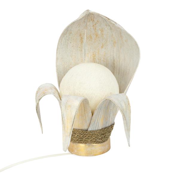 Darimana Lampe Bananenblätter weiß gold - 110360100000 - 1 - 588px