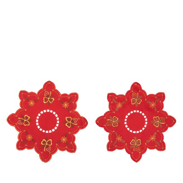 Mitteldeckenset Schleife 2tlg rot 40cm - 111145400000 - 1 - 588px