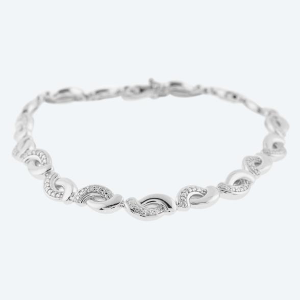 Armband 925 St. Silber Diamanten, ca. 19,5 cm - 111271700000 - 1 - 588px