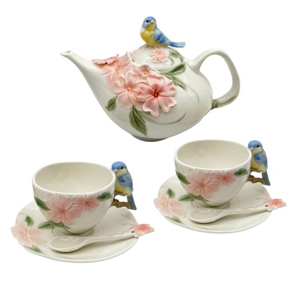 Tee-/Kaffeeservice Vögel 8tlg Porzellan - 111305700000 - 1 - 588px