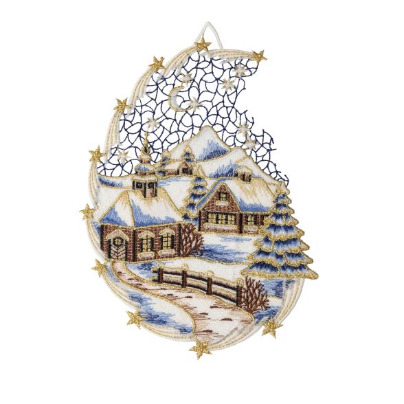 Plauener Spitze Fensterbild Winterdorf - 111631500000 - 1 - 588px