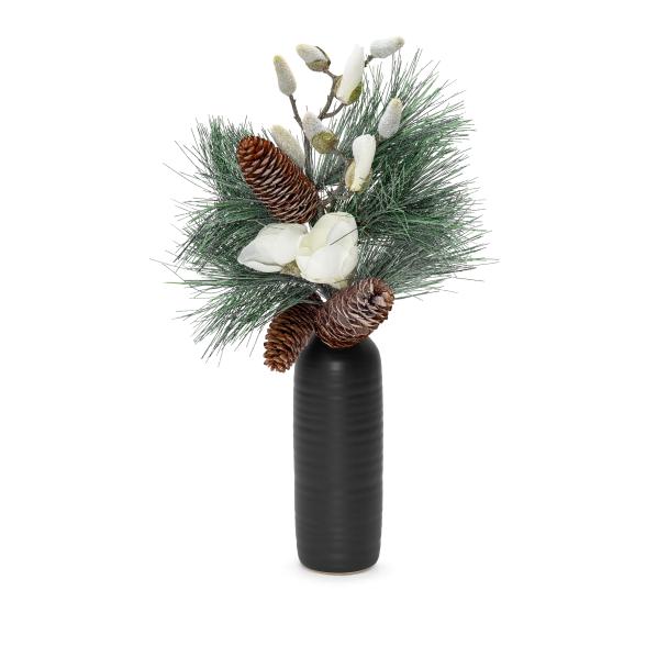 Magnolien-Tannenstrauß Set mit Vase 2tlg. 40cm - 111798700000 - 1 - 588px
