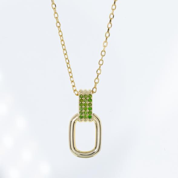 Anhänger mit Kette 925 vergoldet Chromdiopsid - 111817800000 - 1 - 588px