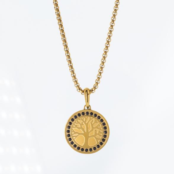 Anhänger mit Kette Edelstahl verg. Kristalle - 111945800000 - 1 - 588px