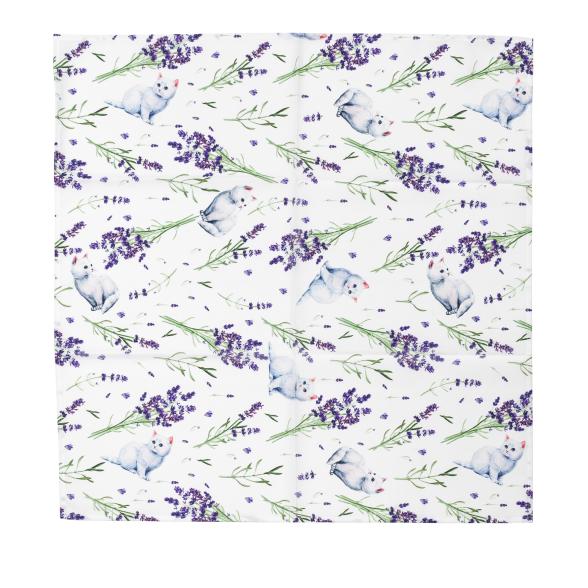 Mitteldecke Katze 85x85cm weiß - 112095800000 - 1 - 588px