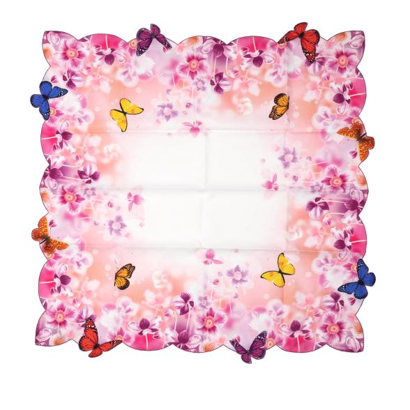 Mitteldecke Schmetterling pink orange 85x85 cm - 112099500000 - 1 - 588px