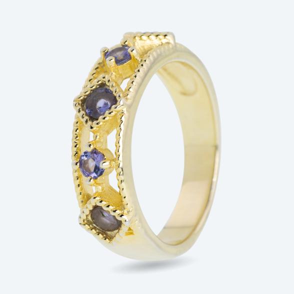 Ring 925 Silber vergoldet Tansanit 16 - 112187800001 - 1 - 588px