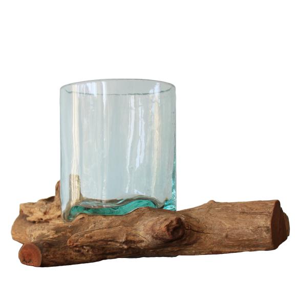 Darimana Windlicht Glas Zylinder auf Kaffeewurzel - 112238900000 - 1 - 588px