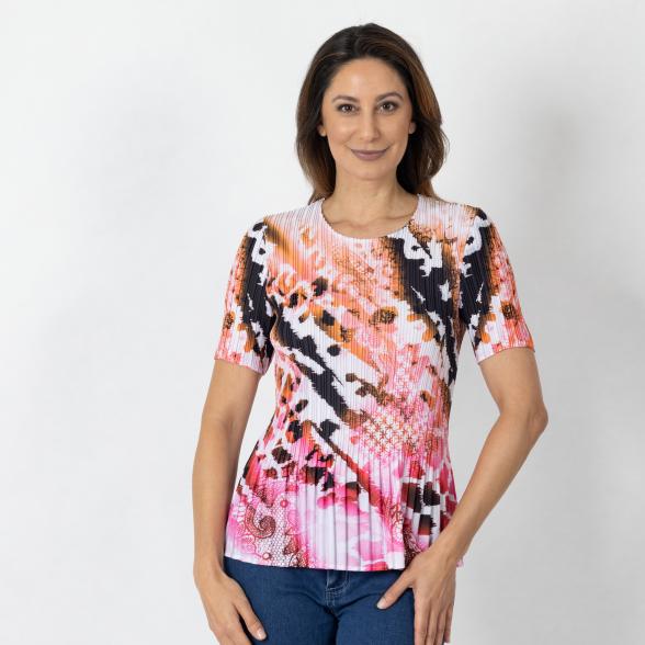 Jeannie Damen-Plissee-Shirt multicolor - 112338600000 - 1 - 588px
