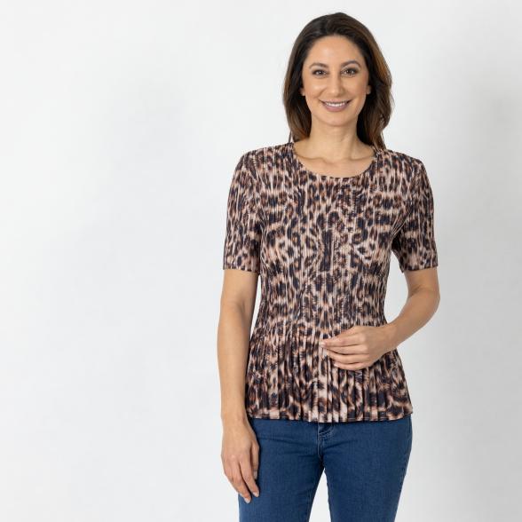 Jeannie Damen-Plissee-Shirt multicolor - 112338700000 - 1 - 588px