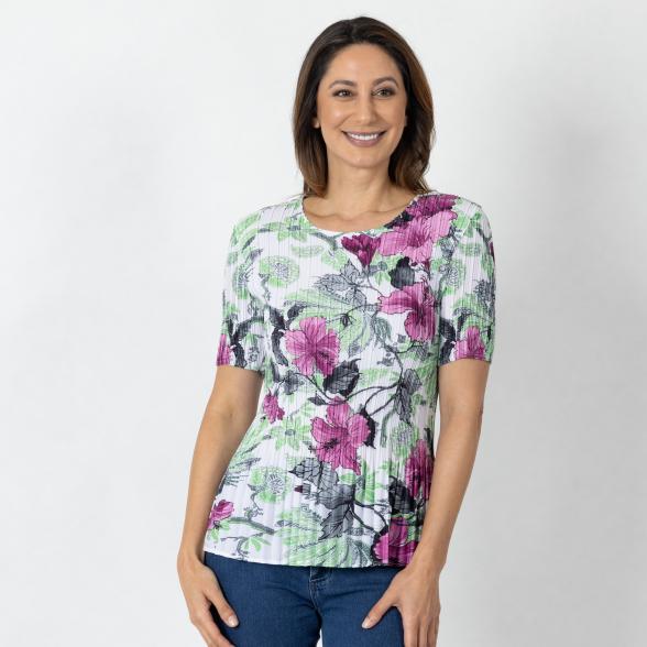 Jeannie Damen-Plissee-Shirt multicolor - 112339800000 - 1 - 588px