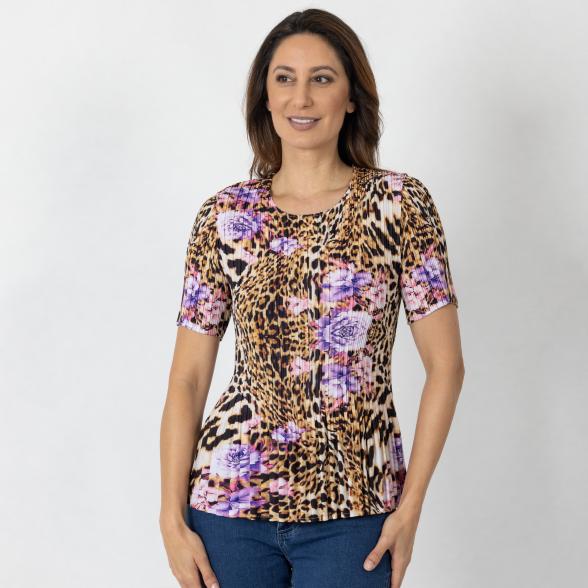 Jeannie Damen-Plissee-Shirt multicolor - 112341800000 - 1 - 588px