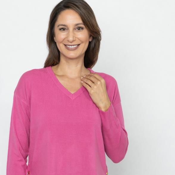 Cashmerelike by BLUE SEVEN Pullover fuchsia 38 - 112391100001 - 1 - 588px