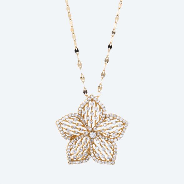 Anhänger mit Kette 925 Silber vergoldet Zirkonia - 112491500000 - 1 - 588px