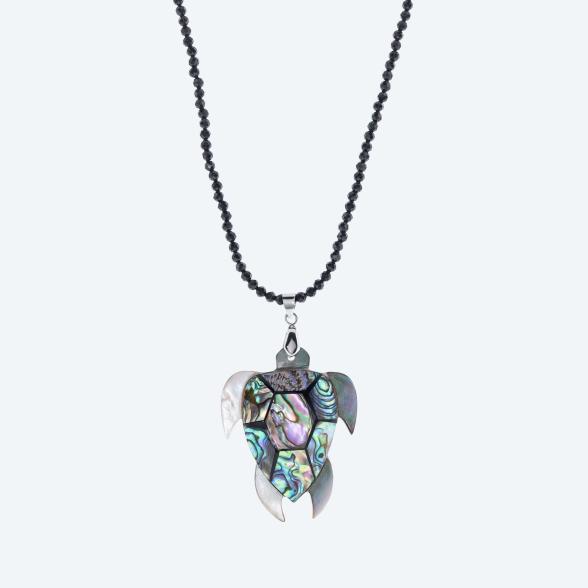 Anhänger Schildkröte Abalone mit Kette und Spinell - 112501500000 - 1 - 588px