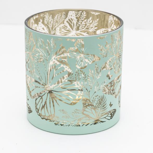 Glas Windlicht Schmetterlinge mint  - 112626700000 - 1 - 588px