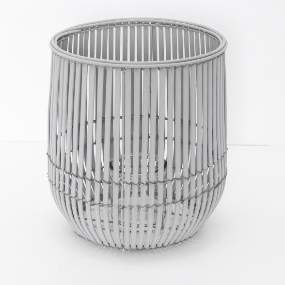 Bambus Windlicht mit Glas grau - 112627000000 - 1 - 588px