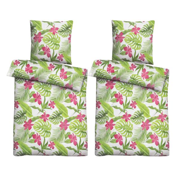 Bettwäscheset Seersucker 4tlg. Blätter - 112716600000 - 1 - 588px