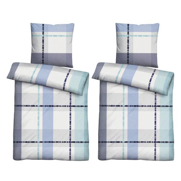 Bettwäscheset Seersucker 4tlg. Karo eisblau - 112717200000 - 1 - 588px
