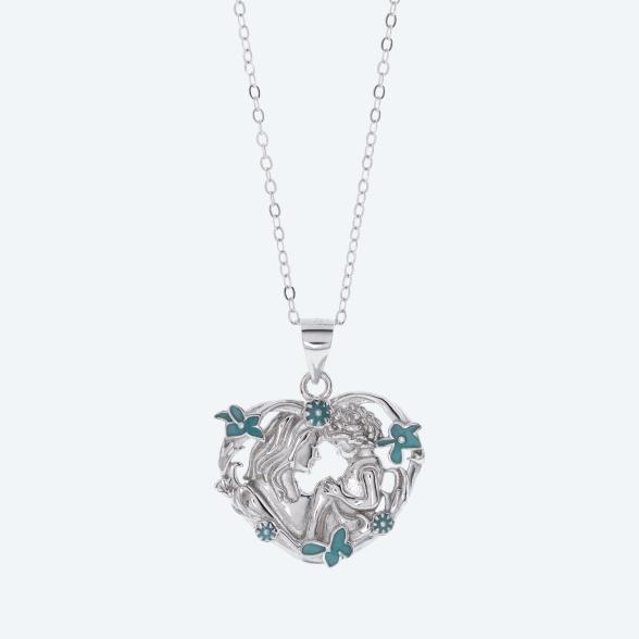 Herzanhänger mit Kette 925 Silber Emaille - 112717800000 - 1 - 588px