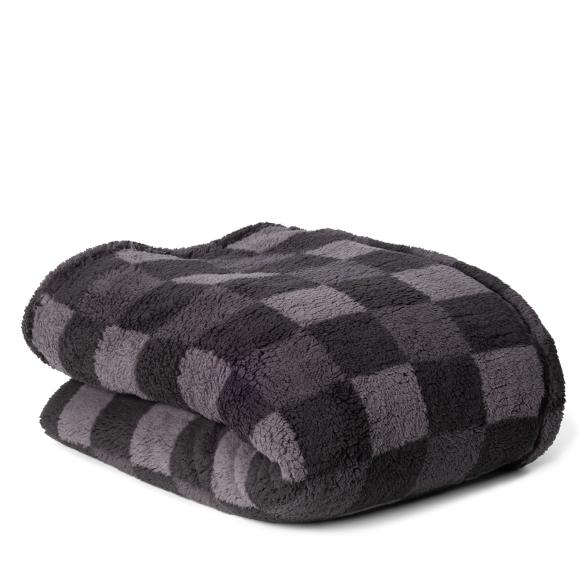 Sherpadecke 150x200cm grau kariert - 112753300000 - 1 - 588px