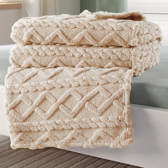 Jacquarddecke 150x200cm beige - 112756100000 - 1 - 588px