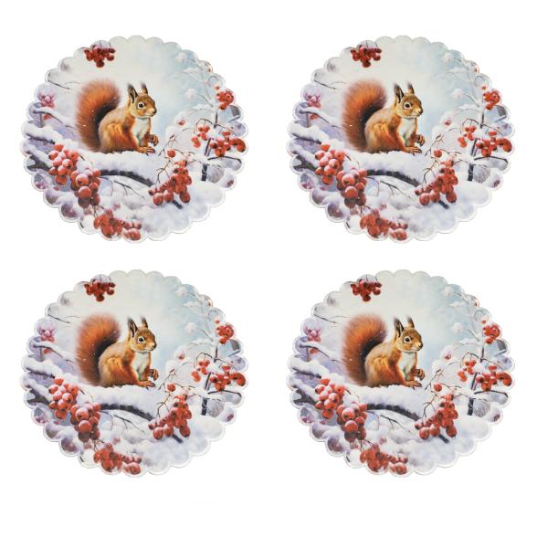 Tischdeckchen Eichhörnchen 4er Set 39cm - 112764700000 - 1 - 588px