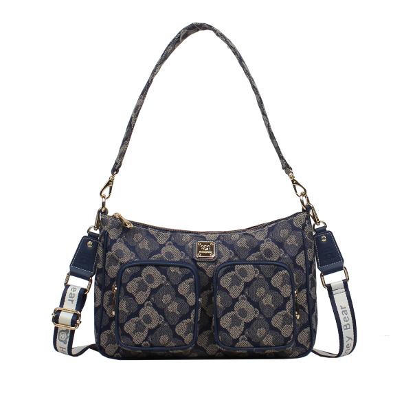 Henney Bear Schultertasche blau/beige - 112782800000 - 1 - 588px