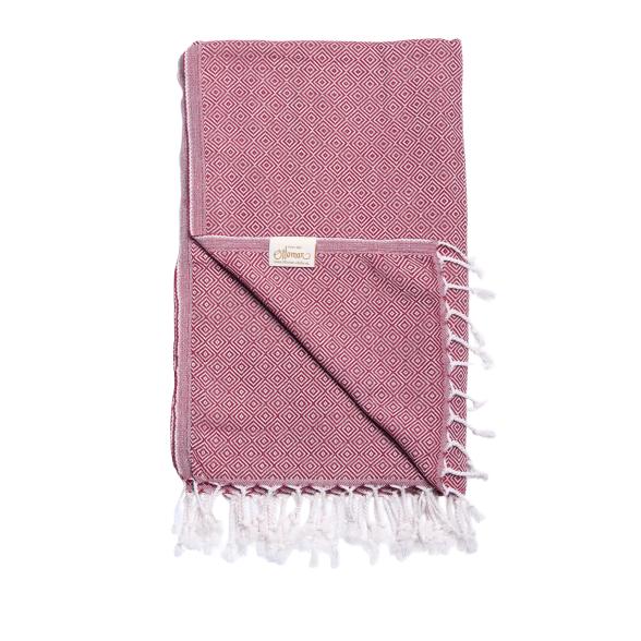 OTTOMAN Hamamtuch Raute Bordeaux - 112789000000 - 1 - 588px