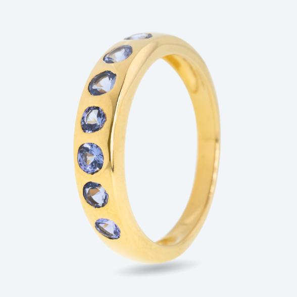 Ring 925 Sterling Silber vergoldet AAA Tansanit 17 - 112805900001 - 1 - 588px