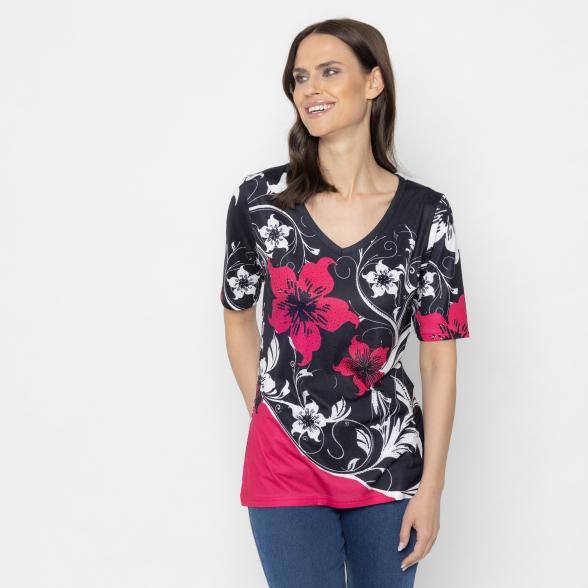 BRILLIANTSHIRTS Damen-Shirt schwarz/weiß/fuchsia 36/38 - 112833400001 - 1 - 588px