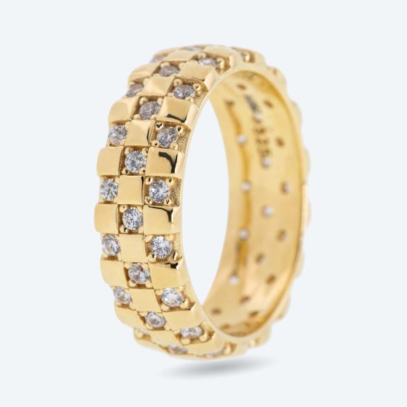 Ring 925 Sterling Silber vergoldet Zirkonia 17 - 112836300001 - 1 - 588px