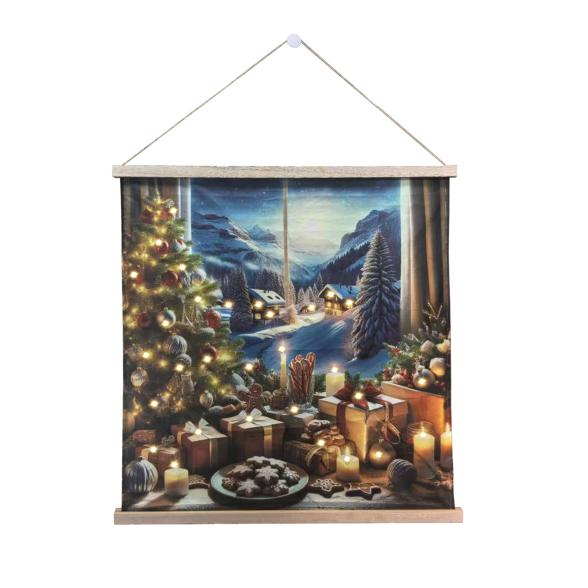 LED Wandbild Weihnachtsidylle 75x75cm - 112840800000 - 1 - 588px