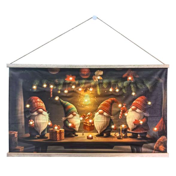 LED Wandbild Weihnachtswichtel 112x60cm - 112840900000 - 1 - 588px