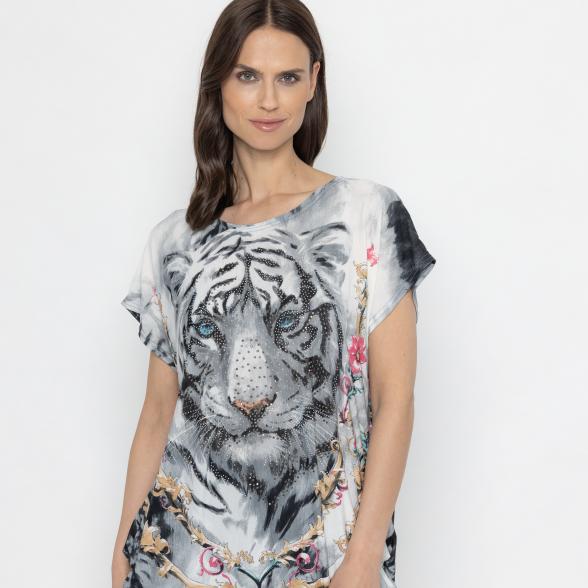 FASHION NEWS Damen-Shirt grau/ beige M/L - 112842900001 - 1 - 588px