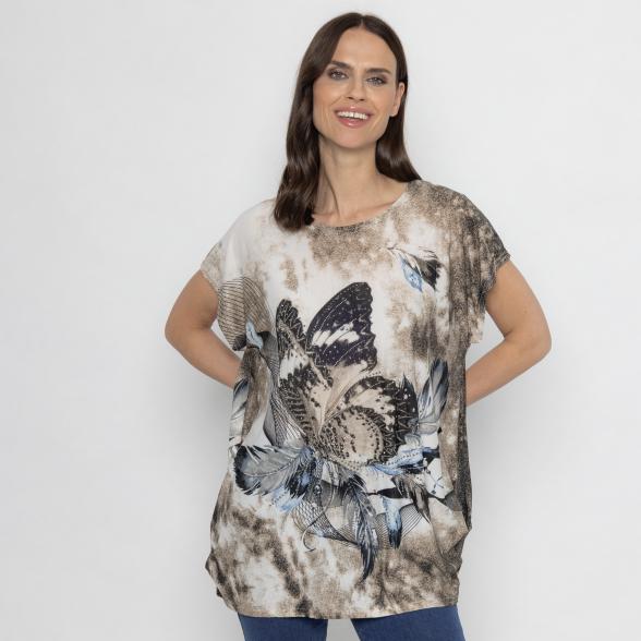 FASHION NEWS Damen-Shirt beige/ multicolor M/L - 112843700001 - 1 - 588px