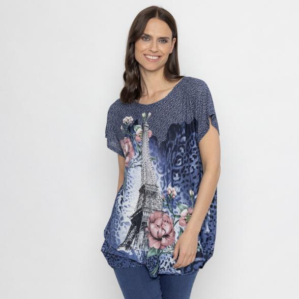FASHION NEWS Damen-Shirt blau/ multicolor M/L - 112844200001 - 1 - 588px