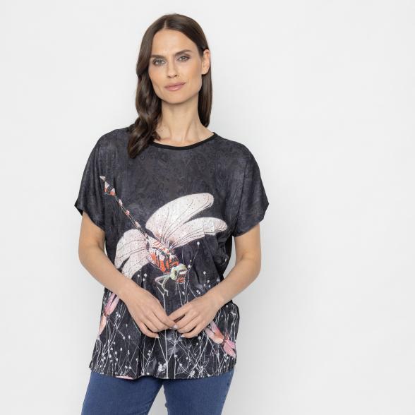 FASHION NEWS Damen-Shirt schwarz/ multicolor M/L - 112844400001 - 1 - 588px