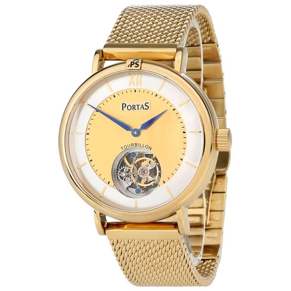 PortaS Tourbillion Handaufzug "Hevelius" Blattgold - 112847700000 - 1 - 588px