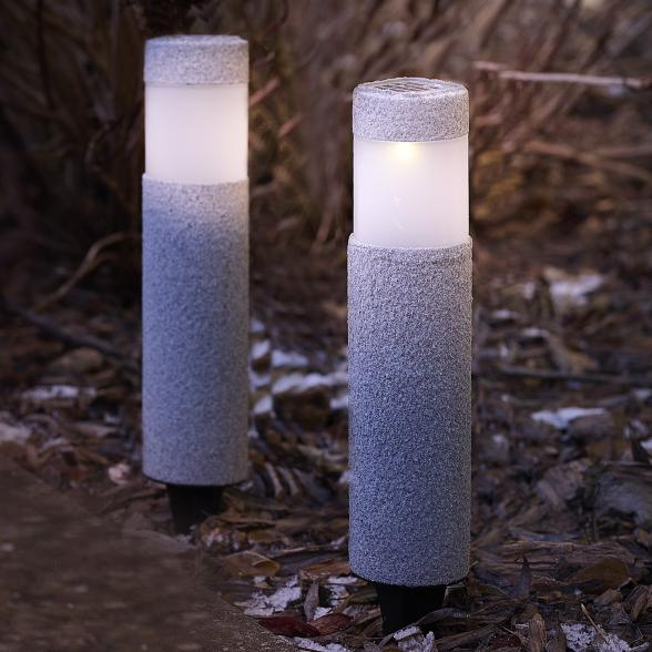 LED Solarleuchten 2er Set Steinoptik - 112850000000 - 1 - 588px