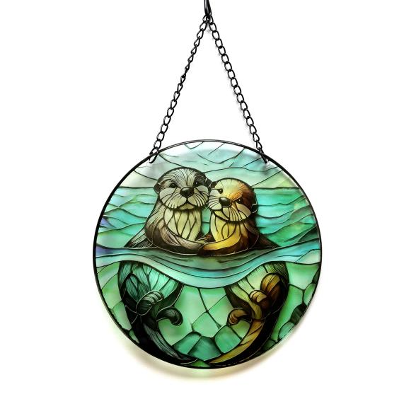 Fensterbild Otterpärchen 25cm - 112862500000 - 1 - 588px