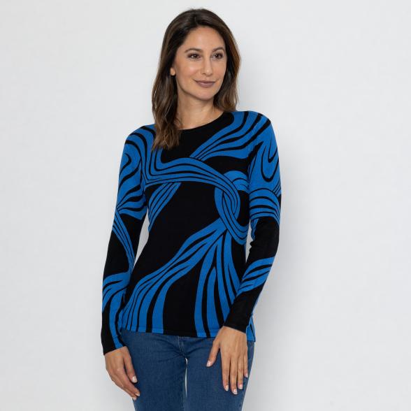MILANO Design Pullover schwarz/ royalblau 48/50 - 112880200004 - 1 - 588px