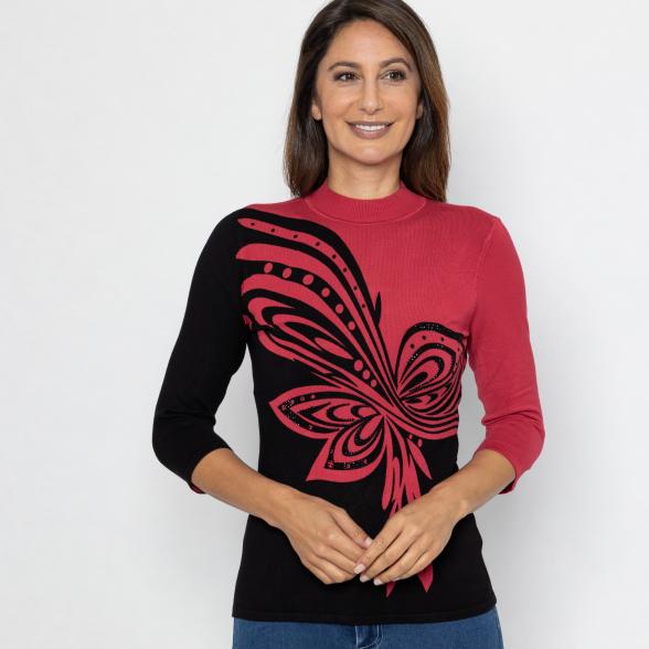 MILANO Design Pullover schwarz/rot 48/50 - 112880900004 - 1 - 588px
